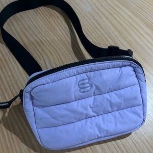 Aritzia Super Puff Lilac Crossbody Bag